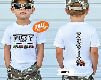 Personalized First Grade Boys Shirt: Back To School Outfit