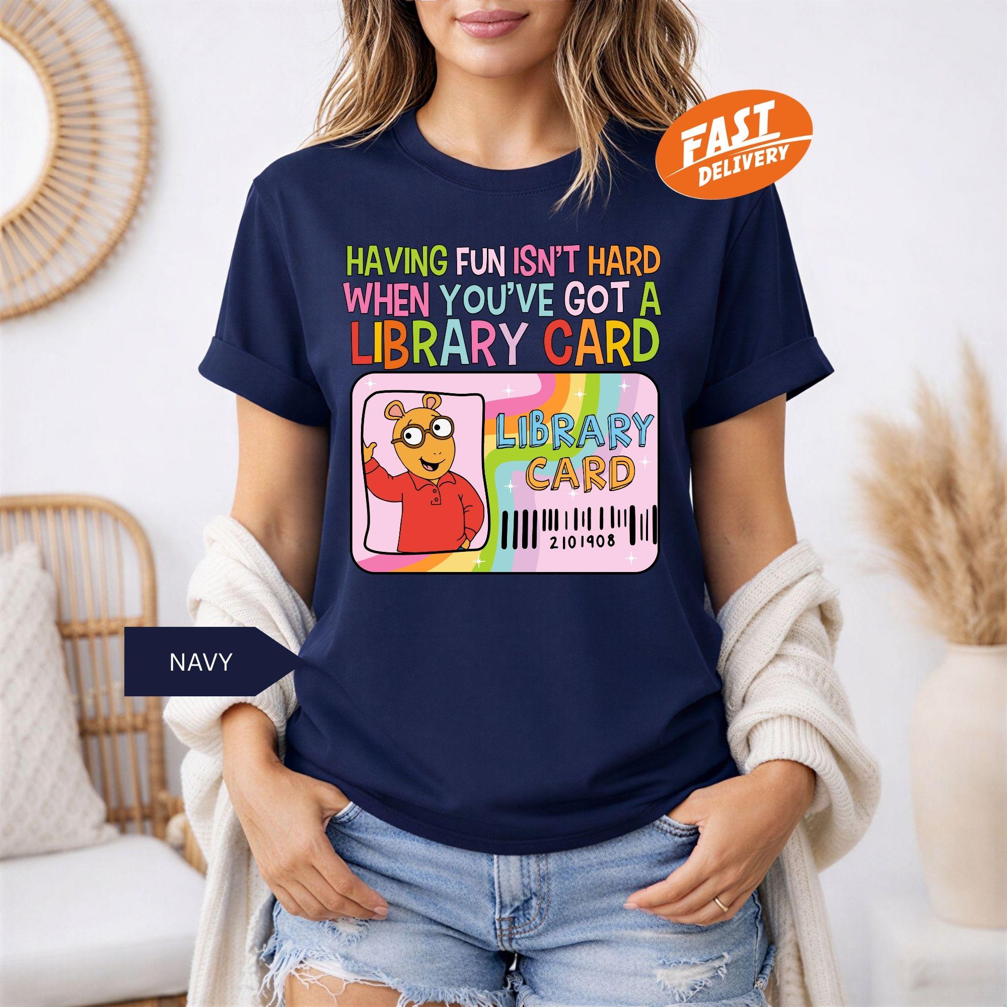 Teacher Vintage T-shirt: Library Card Book Lover Shirt - Etsy