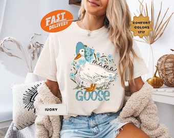 Comfort Colors Mama Goose Shirt, First Mothers Day Gift