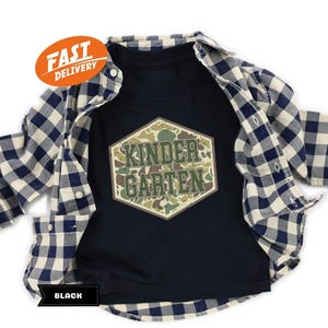 Back To School Boys Shirt, Camo School Shirt, Kindergarten Boys, Custom Back To School Kids Shirt, Toddler Preschool Shirt, First Grade Boys