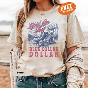 Blue Collar Dollar Western Shirt: Cowboy Rodeo Tee