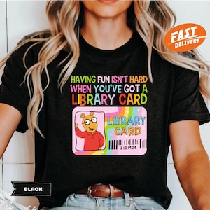 Plezier hebben is niet moeilijk als je een bibliotheekkaart hebt Vintage T-shirt leraar, shirt voor leraar, shirt voor leraar, shirt voor leraar, shirt voor boekenliefhebbers
