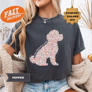 Comfort Colors® Golden Doodle Shirt, Floral Golden Doodle Tshirt, Golden Doodle Gifts, Gift for Dog Mom, Golden Doodle Tshirt, Dog Owner Tee