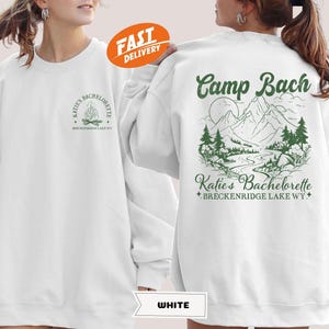 Custom Camp Bachelorette Sweatshirt: Retro Lake Bridal Party Hoodie