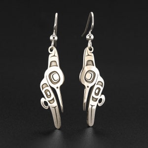 First Nations Tlingit Hummingbird Earrings Sterling Silver