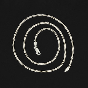Sterling Silver Curb Link Chain för Hängen