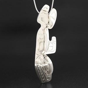 Northwest Coast Haida Diving Orca Pendant
