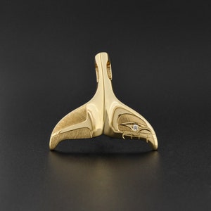 Northwest Native Solid Gold Whale Tail Pendant Hollie Bartlett