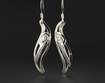 Leaf Shaped Northwest Native Dangle Teardrop Earrings Four Designs