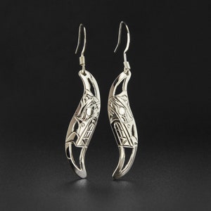 Leaf Shape Northwest Native Dangle Earrings Four Designs