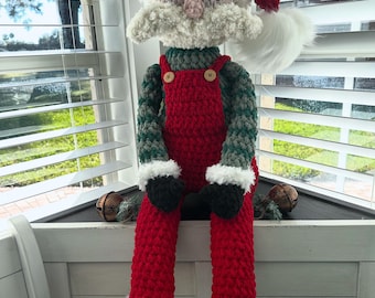 Crochet Santa Plushie: 35-Inch Christmas Decor