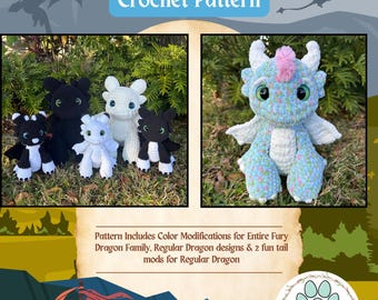 2-in-1 Dragon Crochet Pattern – (PDF Pattern)