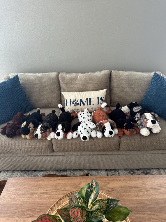Crochet Dog Plushie: Chocolate Lab, Corgi, Bernese Mountain Dog