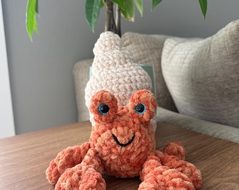 Crochet Hermit Crab | Crochet Plushie | Hermit Crab Plushie