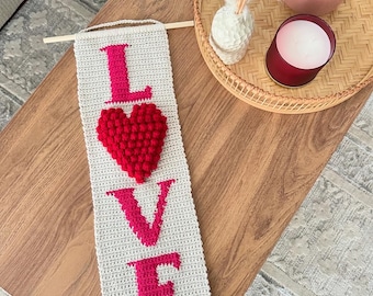 Love Crochet Wall Hanging Pattern *PATTERN ONLY*