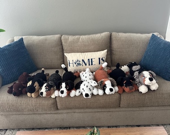 Crochet Dog Plushie: Custom Puppy, Golden Retriever, Husky, German Shepherd, Saint Bernard, Bernese Mountain Dog, Corgi, Labrador and more!