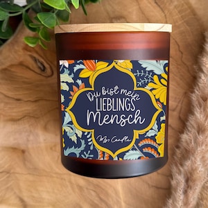 Gift for best friend Scented candle with saying Gift for mother Candle in a glass Gift with message Favorite person Gift idea