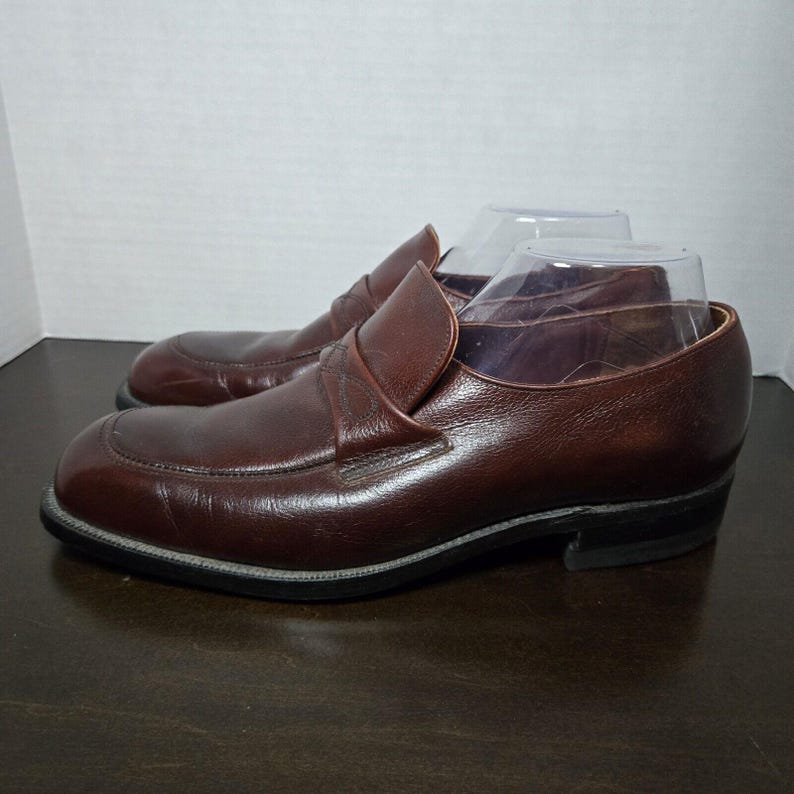 Vintage Mason Shoes Velvet Eez Mens Dress Loafer Leather Size 9C Boot