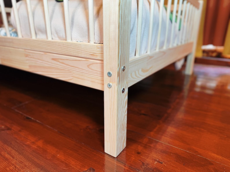 Montessori bed with 20cm legs storage space