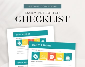 Dog Daily Report Card | Doggie daycare report, doggie day camp report, dog walker report, dog business tool, dog sitter report, bright