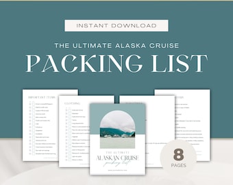 Ultimate Alaska Cruise Packing List | Travel Packing List, Printable Checklist, Travel Planning, Packing List Printable, Cruise Planner