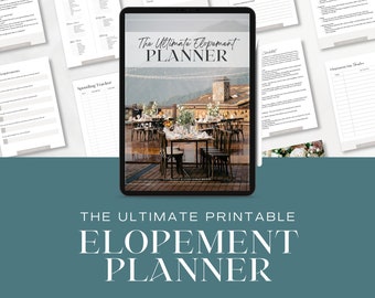 INSTANT DOWNLOAD Elopement Planner | Instant Download Printable | Minimal Printable Eloping Planner, Eloping Checklist