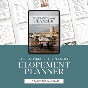 INSTANT DOWNLOAD Elopement Planner | Instant Download Printable | Minimal Printable Eloping Planner, Eloping Checklist