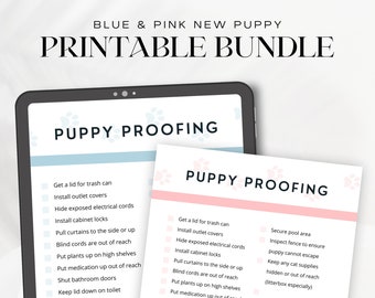 BUNDLE: New Puppy Printable Bundle | Printable Pet Workbook, Puppy Checklist, Puppy Worksheets, Puppy Planning, Puppy Planner