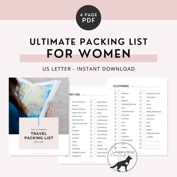 Women Ultimate Travel Packing List 