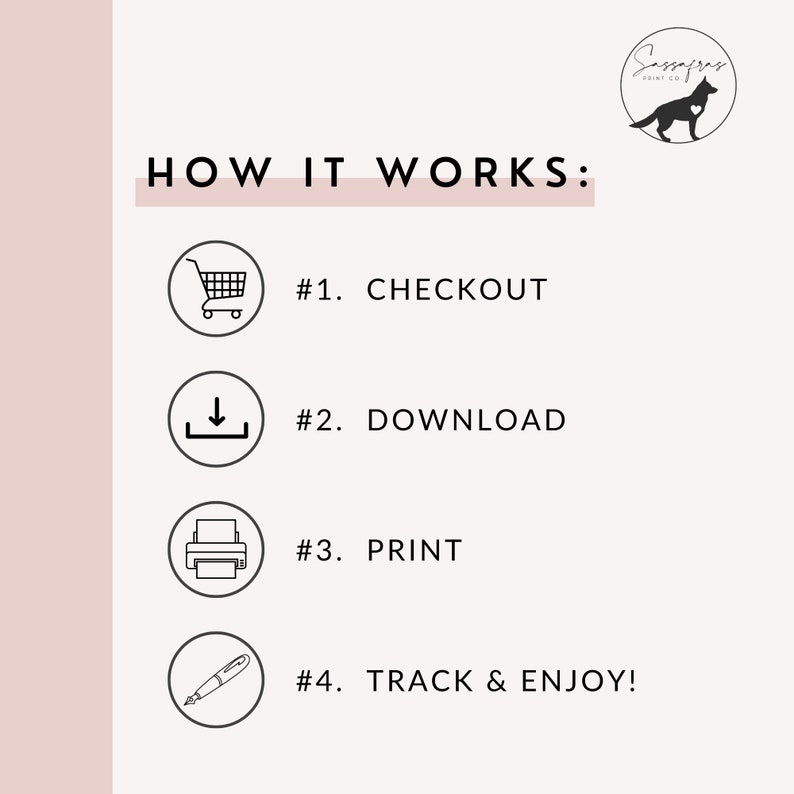 Dog First Aid Kit Checklist Instant Download Minimal Printable Pet