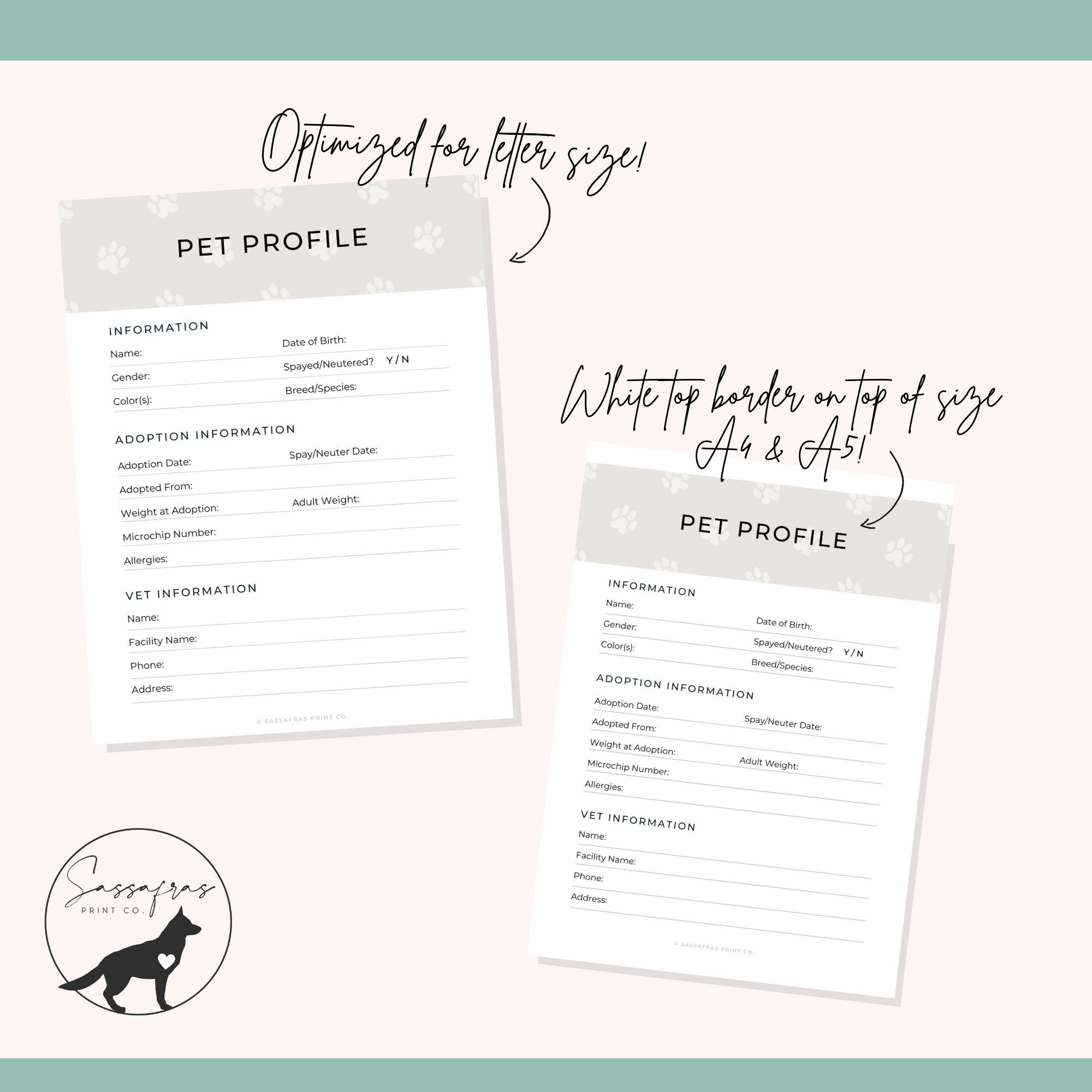 Ultimate Pet Care Printable Bundle Printable Pet Workbook Etsy