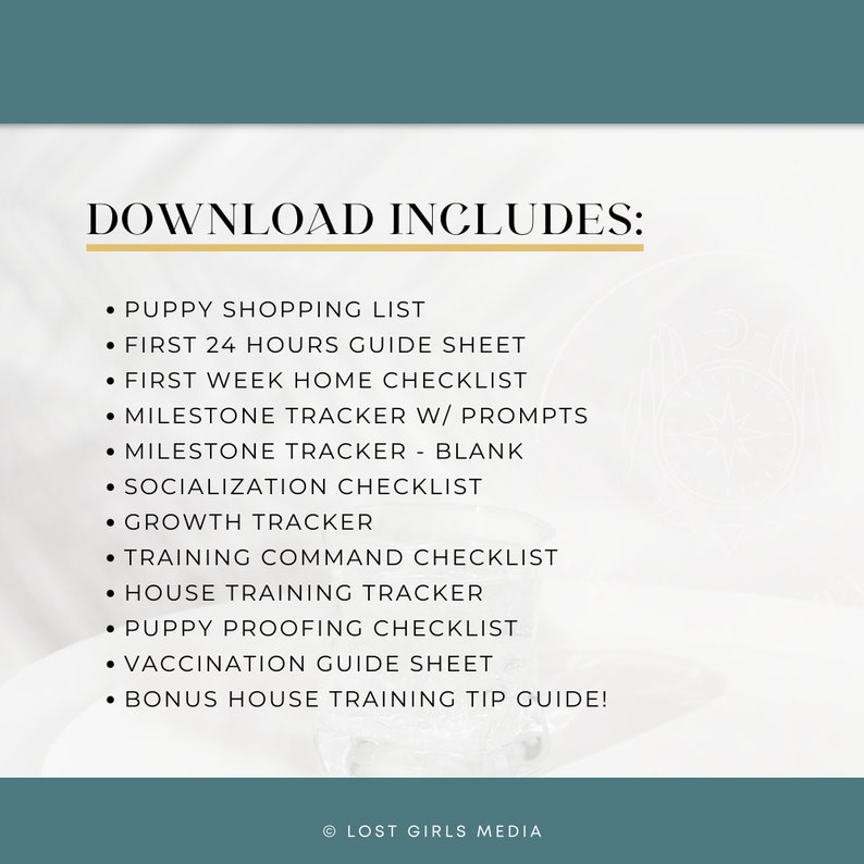 BUNDLE: Neutral New Puppy Printable Bundle Printable Pet Workbook, Puppy Checklist, Puppy Worksheets BONUS House Training Guide image 8