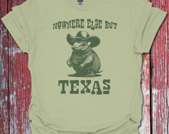 Armadillo Cowboy Hat T-Shirt: Texas Pride Apparel