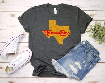 Texas Chica T-Shirt: Distressed State Graphic Tee