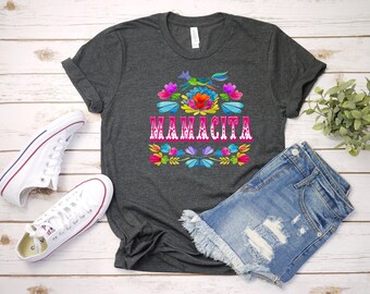 Mamacita T-Shirt: Floral Bella+Canvas Tee
