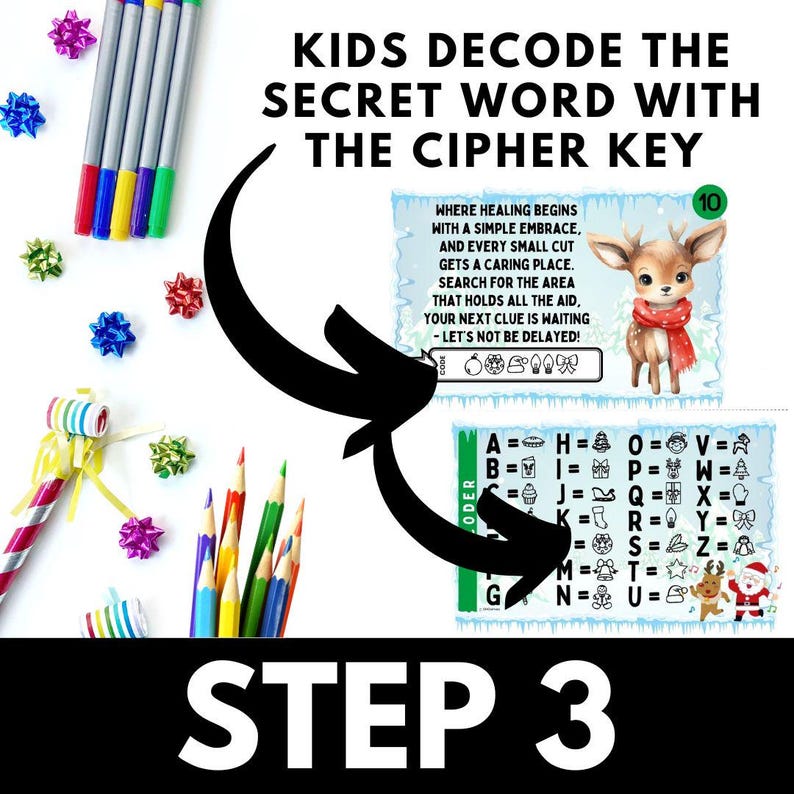 Santa's Helper Scavenger Hunt for Kids, Indoor Printable Game, Riddles ...