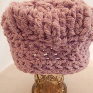 Handmade Knitted  Light Purple DOLL Hat