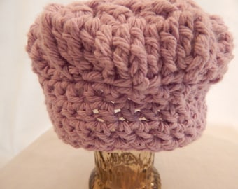 Handmade Knitted  Light Purple DOLL Hat