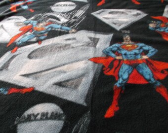 Fleece Superman's Childerns No Sew Blanket