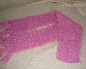 Handmade Crochet  Pink Scarf