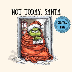 Naughty Grinch and Santa Png, Retro Christmas Png, Merry Christmas Png, The Grinch Png, Grinch Clipart, Popular Christmas Design, Retro Png