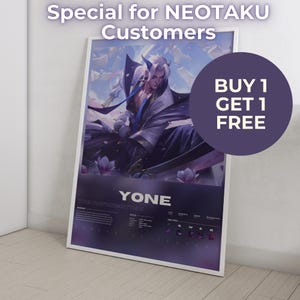 League of Legends Yone Poster | Buy 1 Get 1 Free (Poster) | League of Legends custom poster – League of Legends Gift - Gaming Room Decor