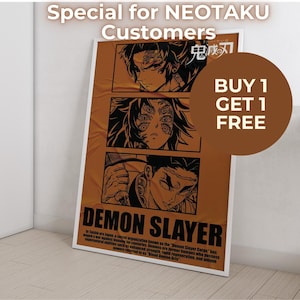 Anime Poster Print | Buy 1 Get 1 Free (Poster) | Minimalist Aesthetic Japanese Gift for Anime Fan – Anime Wall Print