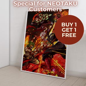 Anime Poster Print | Buy 1 Get 1 Free (Poster) | Minimalist Aesthetic Japanese Gift for Anime Fan – Anime Wall Print