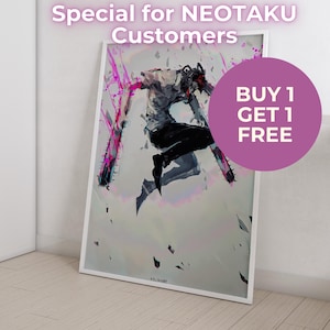 Anime Poster Print | Buy 1 Get 1 Free (Poster) | Minimalist Aesthetic Japanese Gift for Anime Fan – Anime Wall Print