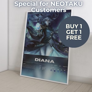 League of Legends Diana Poster | Buy 1 Get 1 Free (Poster) | League of Legends custom poster – League of Legends Gift - Gaming Room Decor