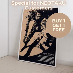 Anime Poster Druck | 1 kaufen und 1 gratis erhalten (Poster) | Minimalistisches ästhetisches japanisches Geschenk für Anime Fan - Anime Wanddruck
