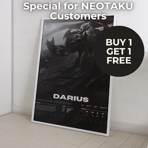 League of Legends Darius Poster | Buy 1 Get 1 Free (Poster) | League of Legends custom poster – League of Legends Gift - Gaming Room Decor