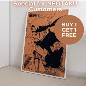 Anime Poster Print | Buy 1 Get 1 Free (Poster) | Minimalist Aesthetic Japanese Gift for Anime Fan – Anime Wall Print
