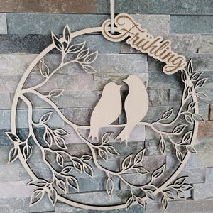Laserdatei, Frühling, Loop, Ring, SVG, Lasercut, Osterhasen, Holzring, Osterdeko, Türkranz, Türdeko